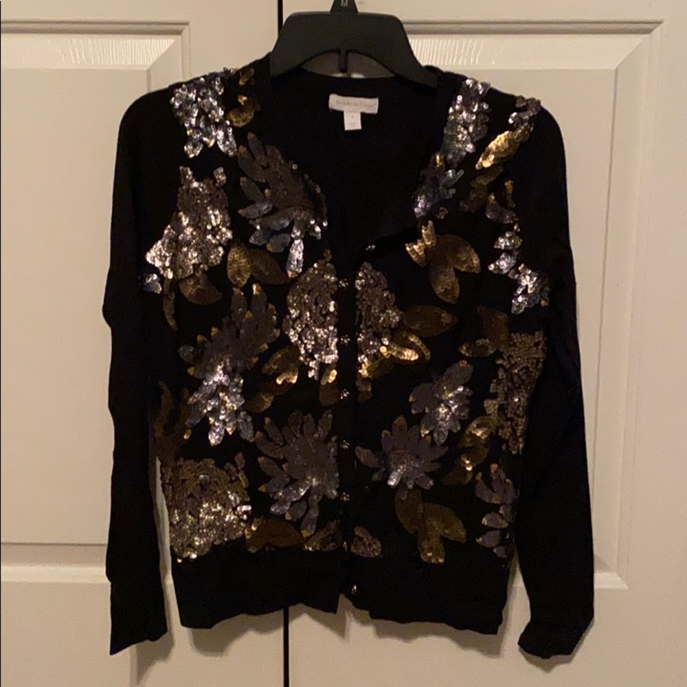 Carter House embellished gold and silver cardigan